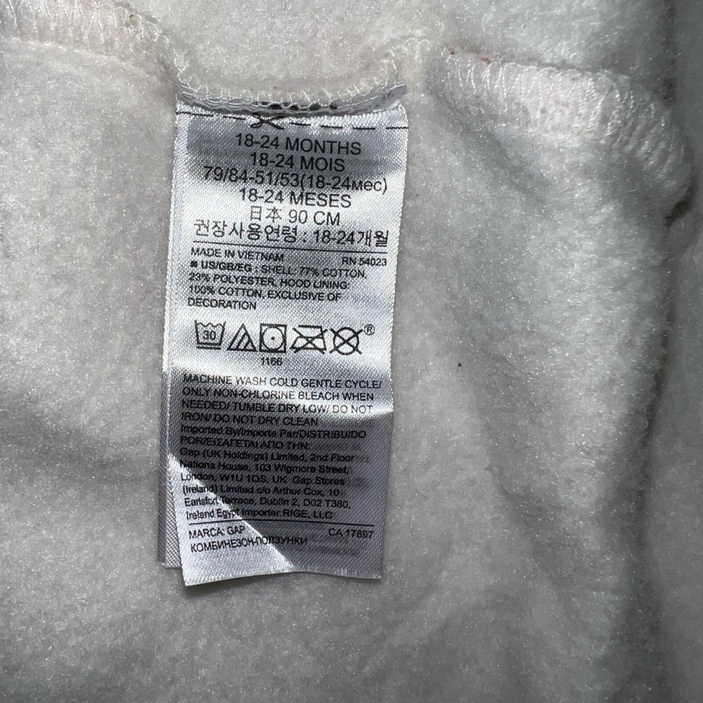 Baby GAP Floral Hooded Onesie 18-24 months - Picture 8 of 9